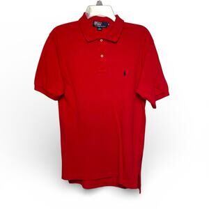 Vintage Polo Ralph Lauren Red Piqué Polo Shirt - Men's Small - Made in Bolivia